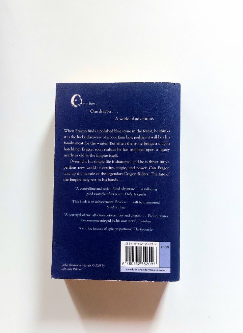 Eragon by Christopher Paolini (Category: Storybooks) located in Tanauan. Submitted by solanathriftph (Listing ID 1465714306, Image 2). Description: 📚 major bookshelf clean out / clearance sale ~ — RFS: decluttering my bookshelves and switching to digital books — MOP: Gcash | fast shipping *feel free to send a message if you wish to negotiate the price :).