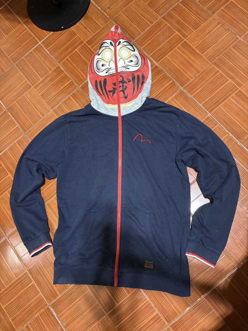 Evisu Full Zip Jacket (Category: Coats, Jackets and Outerwear) located in Manila. Submitted by jawnty (Listing ID 1465731684, Image 2). Description: Evisu Full Zip Hoodie Condition: 9/10 Size: 21/28, Sleeves 25 Issue: Zipper buckle discoloration only ₱3,000 Negotiable 📍 Sampaloc, Manila Loc ‼️ Can do shipping via Lalamove or J&T, COD via LBC.