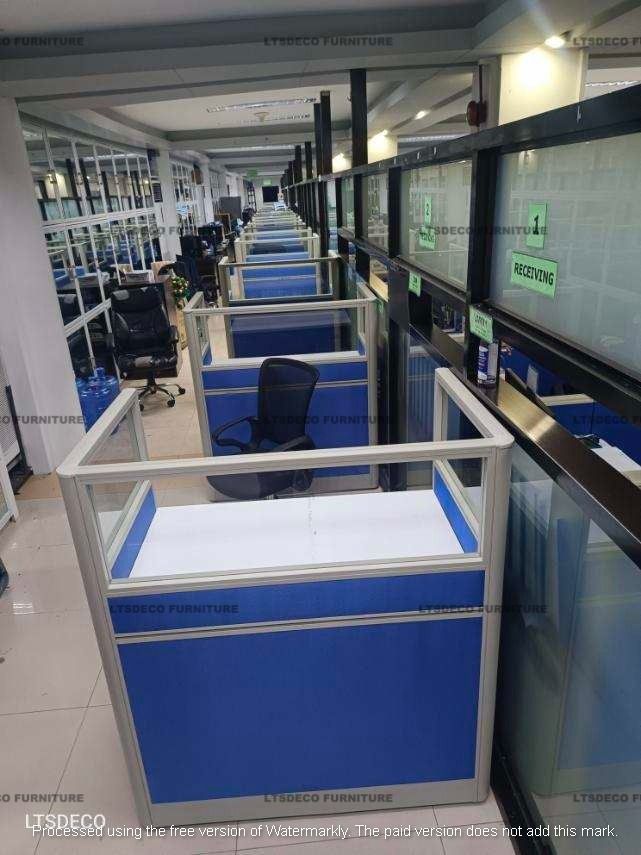 FABRIC WITH GLASS WORKSTATION OFFICE PARTITION (Category: Office Furniture & Fixtures) located in Quezon City. Submitted by gel-4297 (Listing ID 1465606400, Image 2). Description: LTSDECO Home and Office Furniture Trading MANUFACTURER • FABRICATOR • SUPPLIER Looking for office furniture, modular partitions, workstations, or customized furniture? We can help! LTSDECO Home and Office Furniture Trading is a trusted manufacturer, fabricator, and supp