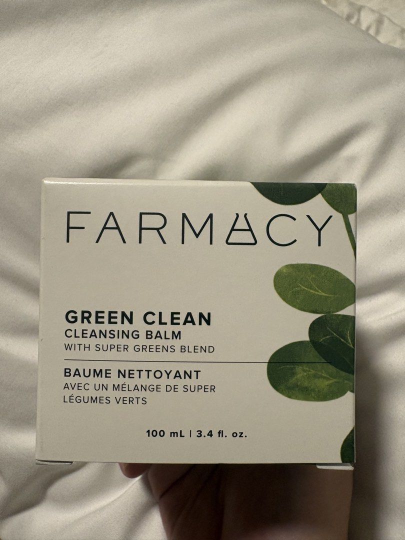 Farmacy Green Clean Cleansing Balm 100 mL (Category: Face Care) located in Taguig. Submitted by cassiopeiasky (Listing ID 1465727741, Image 1). Description: - Product: Farmacy Green Clean Cleansing Balm - Size: 100 mL / 3.4 fl. oz - Condition: Brand new, unopened in original packaging - Formula: Infused with a super greens blend for makeup removal and facial cleansing - Origin: Made in USA - Expiry Date: 05/2028.