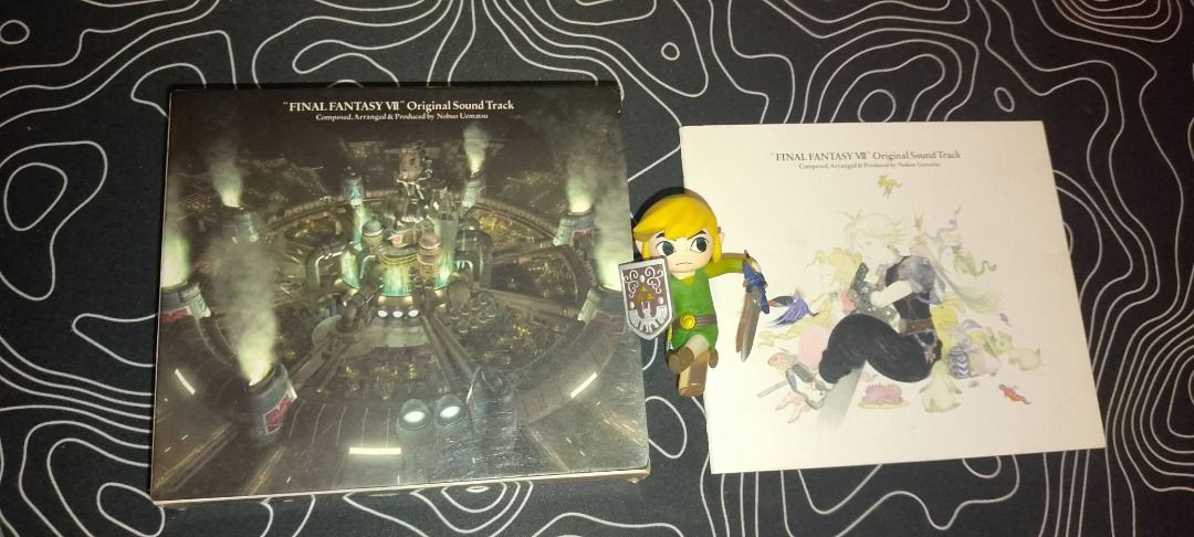 Final Fantasy VII CD + Zelda figure (Category: CDs & DVDs) located in Caloocan City. Submitted by bigdaddydom69 (Listing ID 1465589968, Image 1). Description: ಄ RPG SET- 2.5k - Official - Zelda figure (no base) - Final fantasy VII soundtrack with manual(?) and stickerz, 4 cds are insidee ᯓ★ Flaws - Zelda has no base, a bit dusty - The CD has a crack on the back of the cover, hasnt been used, originally bought for 3k > < ₊ ⊹MOP, MOD, LOC; - Gcash 