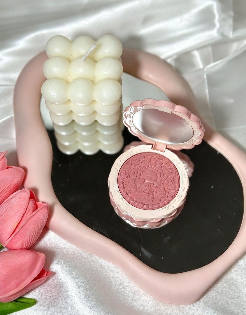 Flower Knows The Sweetie Bear Blush (Category: Makeup) located in Manila. Submitted by kiara_.743 (Listing ID 1465751971, Image 2). Description: - Brand: Flower Knows - Product: The Sweetie Bear Blush Compact - Shade: 03 rose chanson - Packaging: Pink scalloped design with bear and ribbon details + built-in mirror - Powder Design: Cute embossed teddy bear - Condition: Gorgeous collectible makeup piece Payment first, video call for legitimacy. Shi