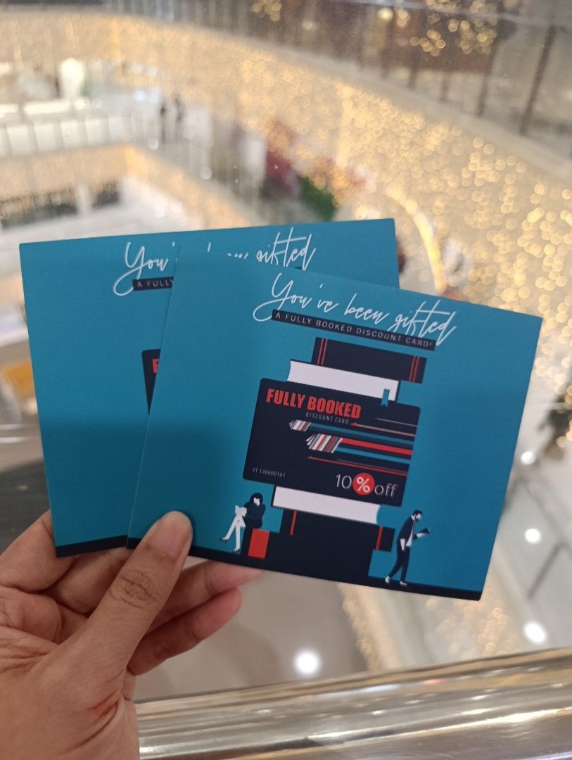 Fully Booked Discount Card (Category: Vouchers) located in Manila. Submitted by bookworm_2070 (Listing ID 1464254191, Image 1). Description: RFS: Already have discount card 📚Selling for 400 php. 📦 MOD (shouldered by buyer): Lalamove (within Metro Manila only) or J&T Express direct 📦 Meetups: SM Megamall, MRT Shaw Boulevard or other nearby areas. 💸 MOP: GCash, Maya or Bank Transfer (Payment First) DM me if interested. 💯 Strictly no refund/ret