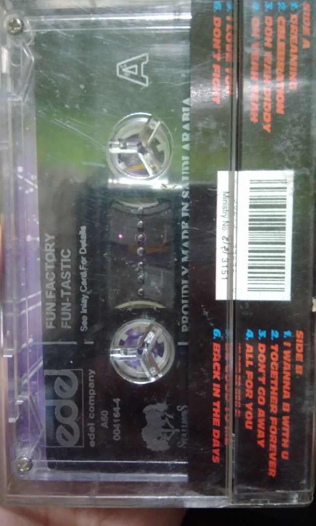 Fun Factory Fun-Tastic Cassette Tape (Category: CDs & DVDs) located in Makati City. Submitted by julz2026 (Listing ID 1465619666, Image 2). Description: -Price is fixed - With inlay and transparent casing - Very good condition.