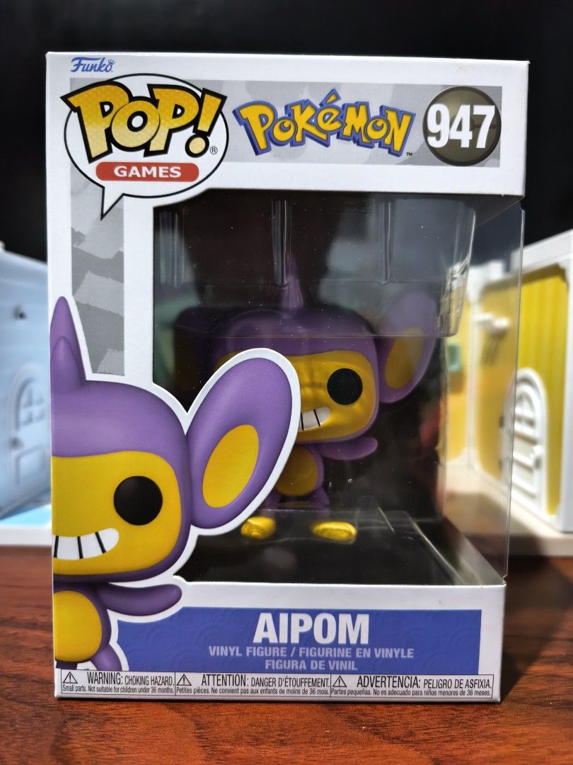 Funko POP Pokemon - Aipom (with case protector) (Category: Action & Battle Toys) located in Taguig. Submitted by lilrootshop (Listing ID 1465714669, Image 1). Description: ***Crossposted*** Price: 650 (fixed) AUTHENTIC MISB First to pay basis. No COD. For item reservation, a down payment of 50% or 100 pesos (whichever is less) is required. Down payment is non-refundable. One month reservation only. Location: Taguig (near BGC) MOP: GCash / Maya / 