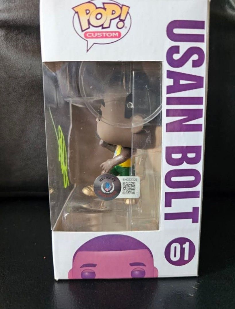 Funko POP Usain Bolt signed with COA (Category: Designer & Blind Box Toys) located in Marikina City. Submitted by pandamanhoopz (Listing ID 1465696133, Image 2). Description: FS/NFT Custom Funko Pop NBA Usain Bolt - SIGNED w/ Beckett COA Get a piece of the Fastest Man Alive!! 8 Olympic Gold Medals Holds the world records in the 100m (9.58secs) & 200m (19.19secs) sprints, set in 2009. P20,000 Free used protector Loc: Marikina (weekends); SM Megama