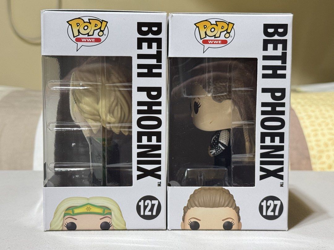 Funko Pop WWE - Glamazon Beth Phoenix Chase Set (Category: Figurines & Statues) located in Quezon City. Submitted by kingofatlantis (Listing ID 1465586633, Image 2). Description: Brand new Funko Pop WWE The Glammazon Beth Phoenix Chase Set. Both boxes are 9/10 or better. No issues. Price is fixed Payment via Gcash. Ships via lalamove or J&T.