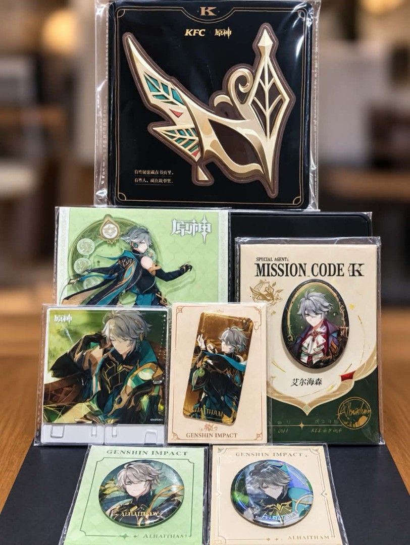 Genshin Impact Kaveh and Al Haitham Set (Category: Character Goods) located in Pasay City. Submitted by majstichobbyhaven (Listing ID 1465591421, Image 1). Description: For Sale Kaveh & Al Haitham Set *with issues please check description Kaveh Set 🏷️1150 Includes: ▪️Pin badge ▪️KFC Collaboration badge ▪️ Character Acrylic Coaster ▪️Character Square Badge ▪️kaveh standee (issue with noticeable scratches and cracks, can send pictures) Al Haitham 