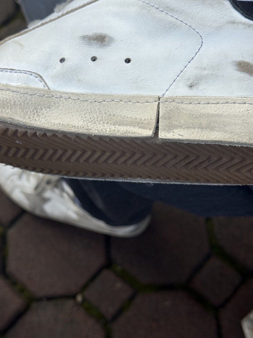 Golden goose superstar (black tab) (Category: Sneakers & Footwear) located in Santo Tomas. Submitted by oliviad3an (Listing ID 1465758640, Image 3). Description: - authentic, bought from rock n sole solenad - lightly used although there’s a mini sole rip (seen on last pic) - i lost dust bag na so no dust bag - will do professional cleaning before sending it to the buyer :)) - ORIG PRICE: ₱30,000 RFS: will buy a new GGDB Pair .