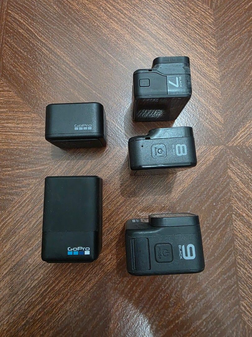 GoPro 7, 8, 9 Black (Category: Cameras) located in Manila. Submitted by everyallmustgo (Listing ID 1465746750, Image 1). Description: All functioning. No batteries. Chargers for GoPro 8 and 9 only..