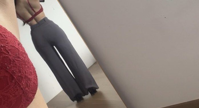 Grey Wide Leg Trousers Size 29 (Category: Other Bottoms) located in Makati City. Submitted by warm.abc123 (Listing ID 1460027990, Image 2). Description: S to M - Grey wide leg trousers - High waisted fit - Button and zip closure - Two side pockets - Perfect for dressing up or down - Comfortable and stylish - Size 29 (as shown on tag).