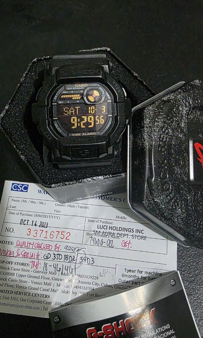 G-SHOCK GD350-1B (Category: Announcements) located in Taguig. Submitted by joshua369 (Listing ID 1465586081, Image 1). Description: The selected region features the Casio G-Shock GD-350-1B digital watch, easily recognizable by its stealth black resin case and distinctive amber-tinted negative digital display. The Casio G-Shock GD-350-1B is a highly regarded tactical digital watch famously engineered for covert operations, military personnel, and 