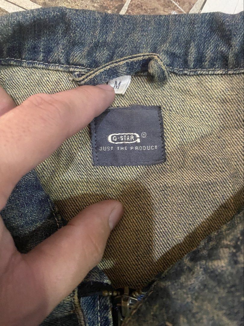 Gstar raw denim unisex jacket (Category: Coats, Jackets and Outerwear) located in Tagoloan. Submitted by puretiger-389e (Listing ID 1465634157, Image 2). Description: Gstar raw Denim jacket Size medium 21x26 dimensions No issue.