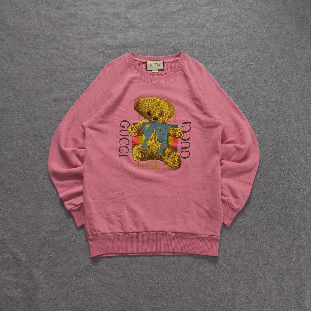 Gucci Bear Sweater (Category: Hoodies) located in Manila. Submitted by shykes_26 (Listing ID 1465718190, Image 1). Description: Dimensions Width - 20.5 Length - 28.5 Size on tag - S (medium- semi L) Issues - None.