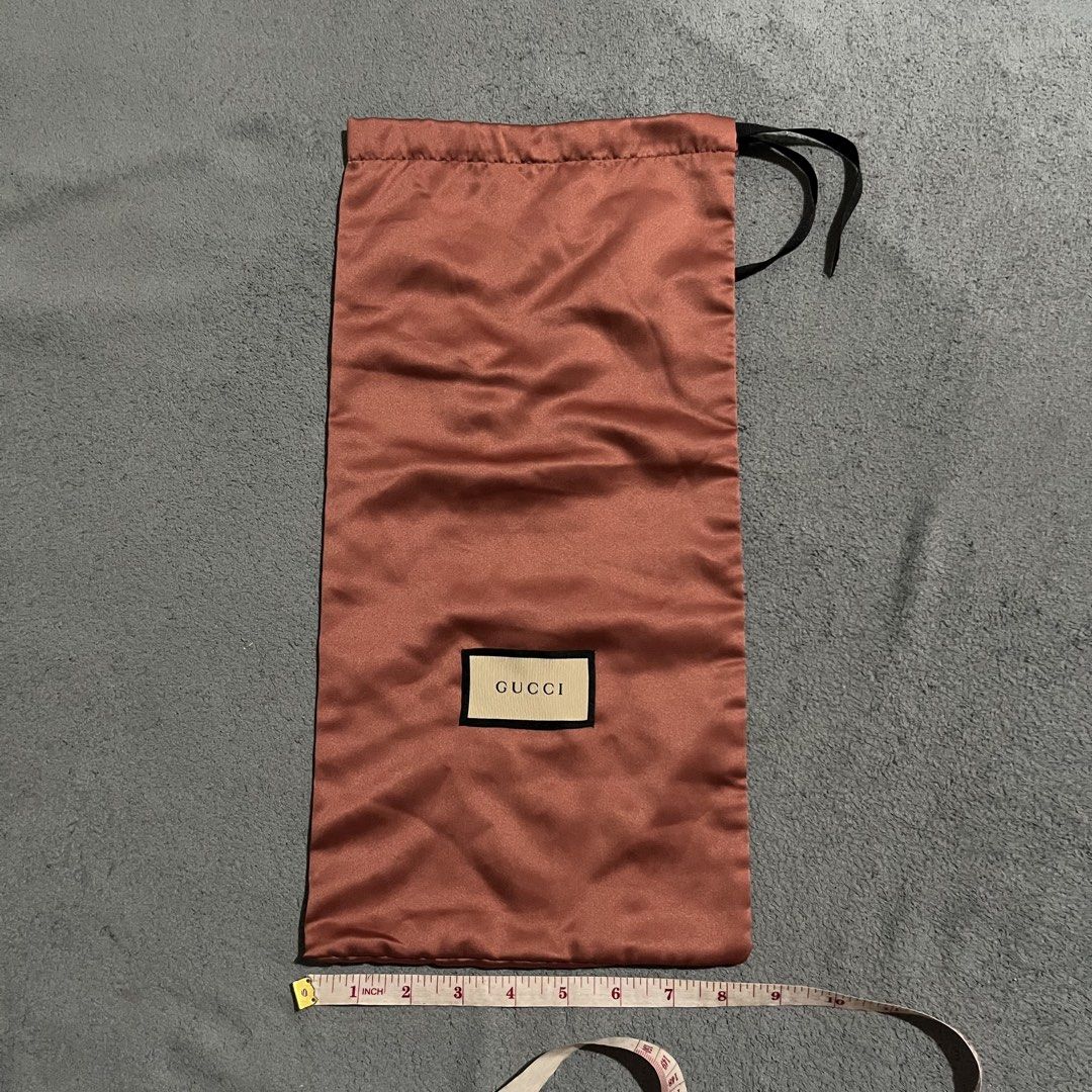 Gucci Drawstring Dust Bag (Category: Luxury Bags & Wallets) located in Hagonoy. Submitted by ianthrift_ph (Listing ID 1465716892, Image 2). Description: (see detailed picture for size) pristine condition no issue.