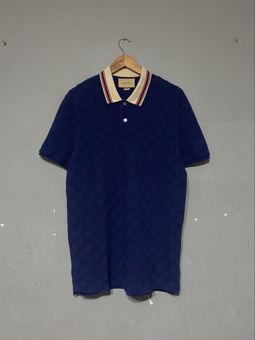 GUCCI MONOGRAM POLO SHIRT (Category: Tshirts & Polo Shirts ) located in Antipolo. Submitted by treasurethings02 (Listing ID 1465723836, Image 1). Description: GUCCI MONOGRAM POLO SHIRT DIMENSIONS 22W/31L L TO XL EXCELLENT CONDITION 9.5/10 CR HEAVY COTTON SOBRANG GANDA NETO SA PERSONAL PHOTO DETAILS📌.