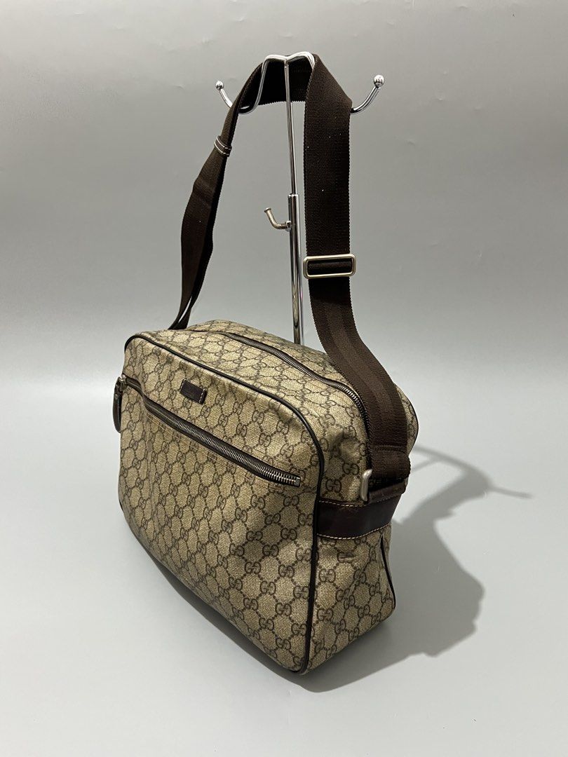 Gucci -Supreme GG - Messenger bag (Category: Sling Bags) located in Cavite. Submitted by asianluxe (Listing ID 1465706154, Image 3). Description: Gucci - Supreme GG - Messenger bag Measurements! Length:10 inches Width:14 inches Depth:4.5 inches Guaranteed authentic Good condition Very presentable Sign of usage due to vintage piece.