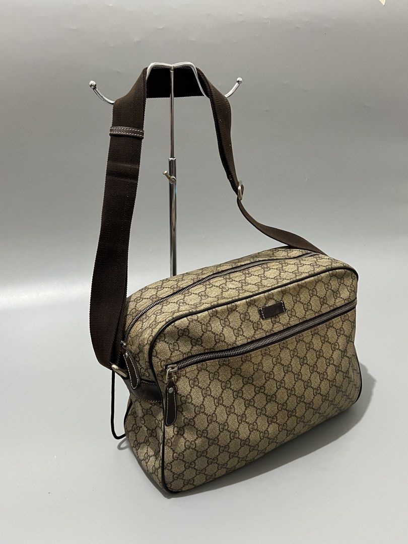 Gucci -Supreme GG - Messenger bag (Category: Sling Bags) located in Cavite. Submitted by asianluxe (Listing ID 1465706154, Image 2). Description: Gucci - Supreme GG - Messenger bag Measurements! Length:10 inches Width:14 inches Depth:4.5 inches Guaranteed authentic Good condition Very presentable Sign of usage due to vintage piece.