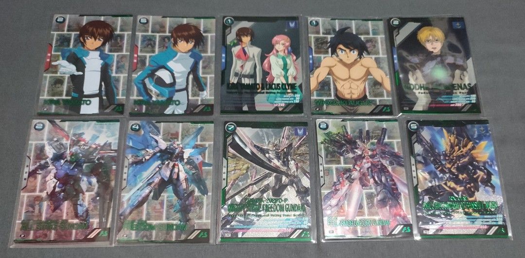 Gundam Assemble Base (10 pcs.) (Category: Raw Singles) located in Paranaque City. Submitted by otakumeisters (Listing ID 1465752181, Image 1). Description: ❗Take all 10 cards for 500 php ❗No breaking of set ❗Price is firm/ No last price ❗Payment: Gcash/BPI ❗Delivery: Lalamove/LBC (buyer's expense) ❗Location: Parañaque.
