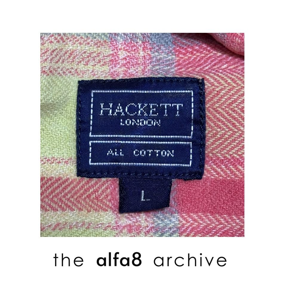 HACKETT LONDON | Pink Plaid Button-Down Shirt Size L (Category: Formal Shirts) located in Imus. Submitted by thealfa8archive (Listing ID 1465744452, Image 3). Description: .