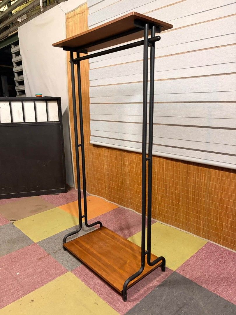 Hanger Rack (Category: Other Home Furniture) located in Meycauayan. Submitted by marygracecasimiro (Listing ID 1465621619, Image 2). Description: NITORI Clothes Hanger Rack with Shelf SOLID WOOD & METAL FRAME!!! HEAVY-DUTY!!! AESTHETIC!!! Google Price : ¥19,900 or ₱7,900 (see 1st pic) *SEE VIDEO COMMENT ✅Price : 3,500 ✅ In VERY good condition 💛💛.