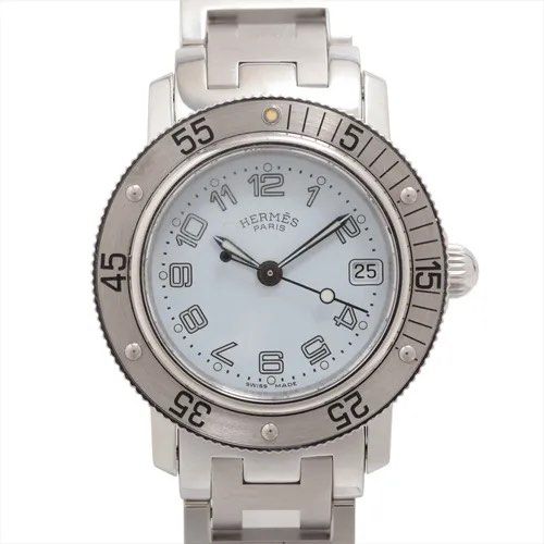 Hermes Clipper CL5.210 SS SS Quartz White Dial (Category: Women's Watches) located in Las Pinas. Submitted by daisuki_japan_luxury_by_reiko (Listing ID 1465712183, Image 1). Description: Product Rank About ranks brand Hermes Model Clipper accessories Box, open warranty size Case dimensions (height): 28mm Case dimensions (width): 28mm Wrist circumference: 16.5cm Japanese size chart /size guide available here material SS Dial color white index Arab
