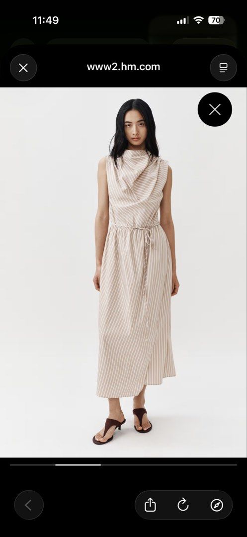 H&M Brown Stripe Dress (Category: Dresses) located in Taguig. Submitted by red2398 (Listing ID 1465726087, Image 1). Description: Used once to a wedding event.
