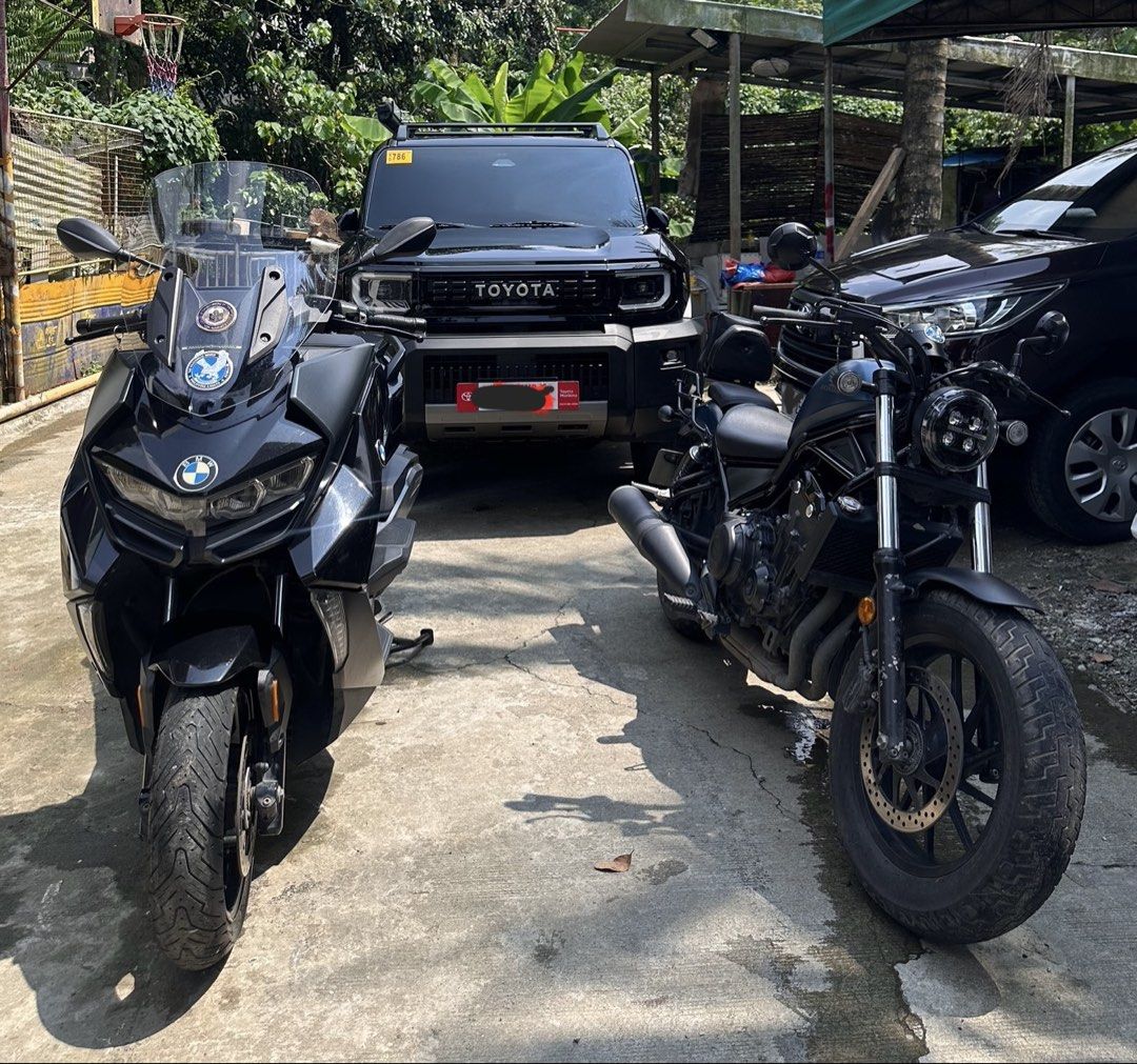 Honda Rebel Cruiser Motorcycle (Category: Motorbikes for Sale) located in San Jose del Monte. Submitted by yamarich (Listing ID 1465620442, Image 1). Description: FS as PACK ONLY 550k 💵 Honda rebel 2022 BMW C400GT 2019 Clean papers ✅ First owner; isa lang owner ✅ Issue: Cosmetic Check pic na lang Open for viewing. Message first❗️ SJDM BULACAN LOC 📍 .