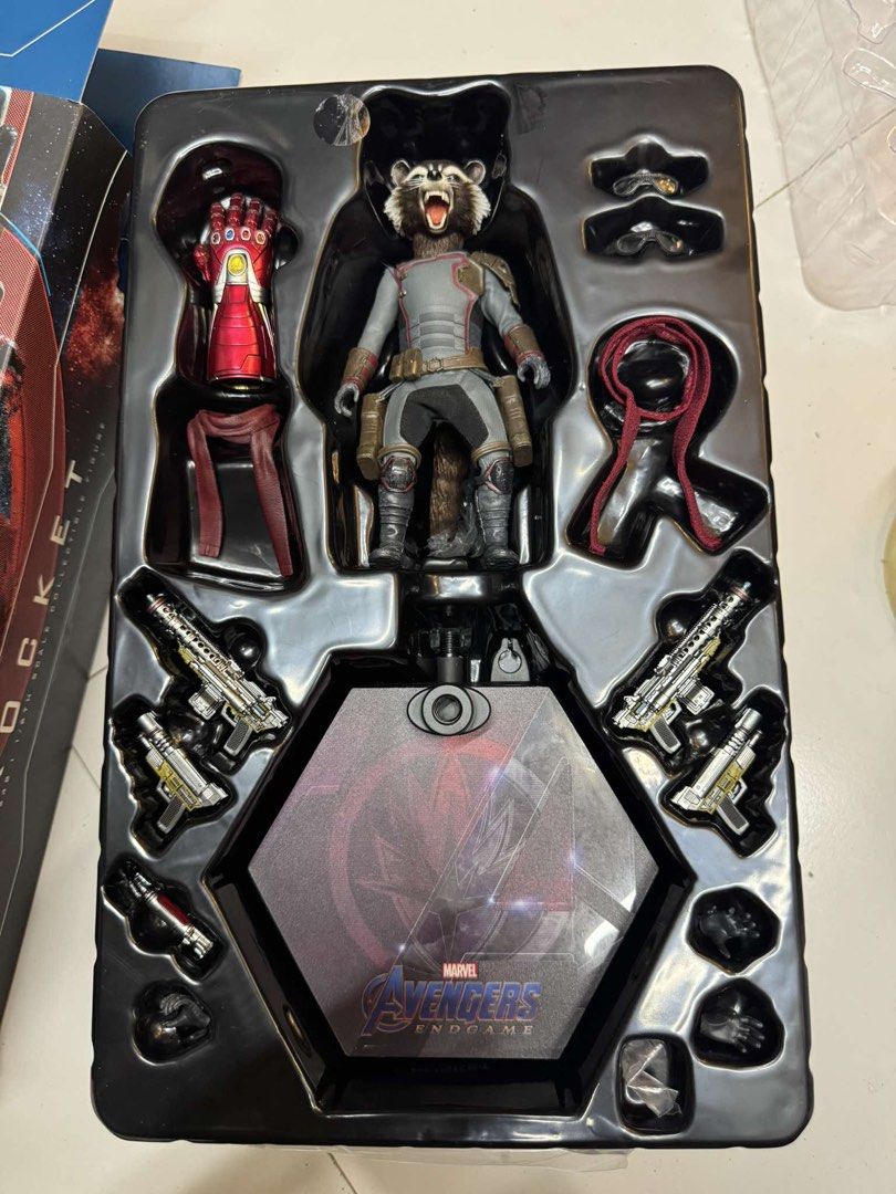 Hot toys Avengers Rocket Endgame (Category: Figurines & Statues) located in Paranaque City. Submitted by icko007 (Listing ID 1465612937, Image 2). Description: Hot toys Avengers Rocket Endgame Bib Complete no issue Dibs now Pay now / No Rush Shipping Location Paranaque Payment Gcash/Bpi Shipping Lalamove/Lbc Buyers Risk / Fee ‼️Seller is not responsible for: lost, stolen, or damaged packages..
