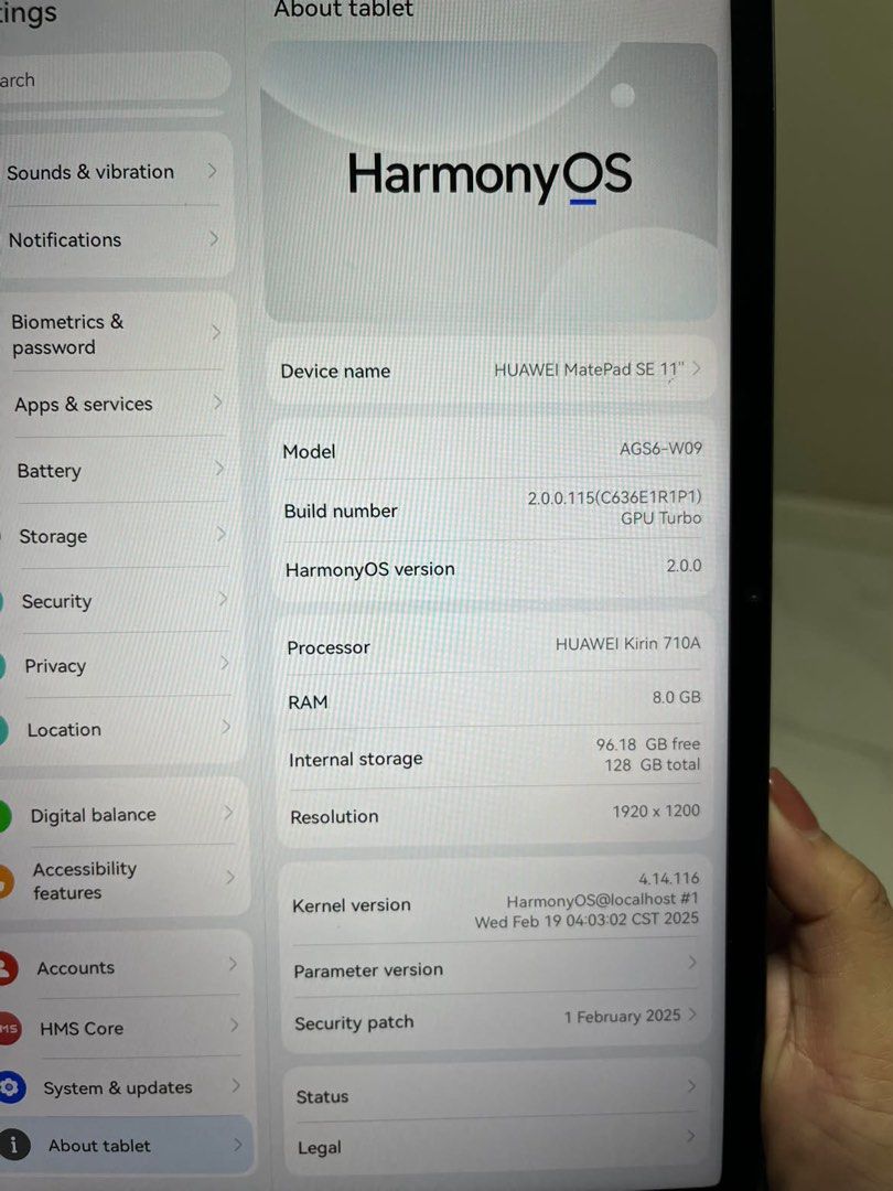 Huawei Matepad SE 11" (Category: Android) located in Manila. Submitted by francinepapaaa (Listing ID 1465691849, Image 3). Description: 1 month old Girl owned Rfs: need longer needed .