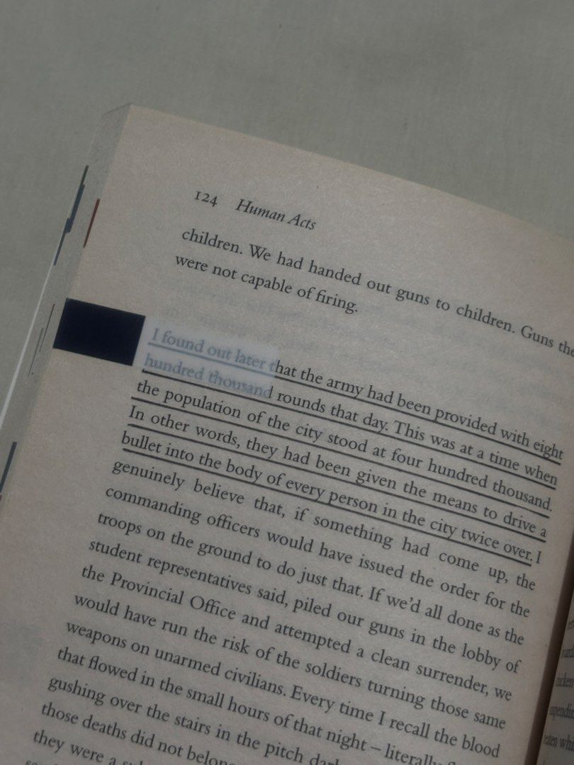 Human Acts by Han Kang (Category: Storybooks) located in Quezon City. Submitted by pavoocellus (Listing ID 1465662177, Image 3). Description: - paperback - has minimal foxing - Has underlined pages - like new - final price.