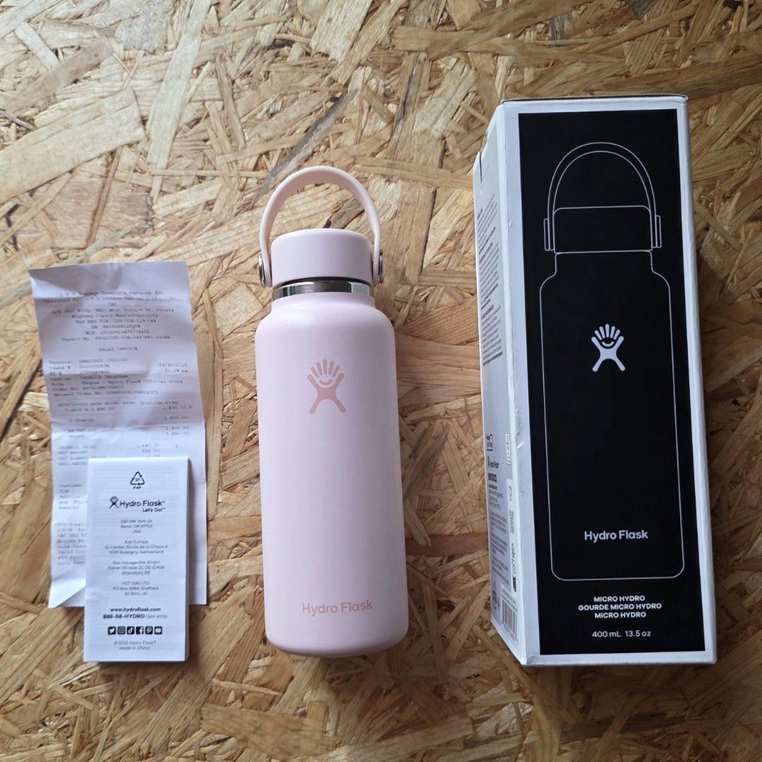 Hydro Flask Trillium Pink 400 mL (Category: Water Bottles & Tumblers) located in Pasay City. Submitted by xsamskie (Listing ID 1465611175, Image 1). Description: - Brand: Hydro Flask - Color: Soft pink - Capacity: 400 mL - Condition: Brand new-like, zero dents or surface marks - Inclusions: Original box and official store sales receipt - Ideal for: Daily hydration, work, and school commutes.