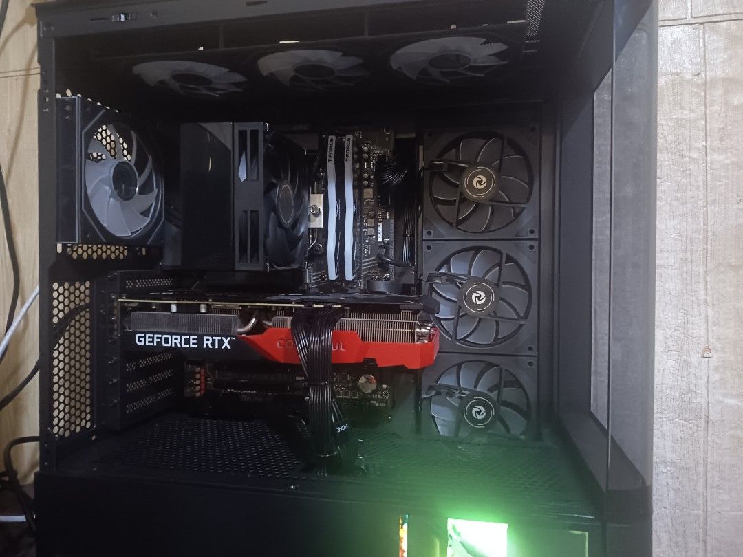 I5 system unit ddr5 (Category: Desktops) located in Quezon City. Submitted by keithivan1205 (Listing ID 1465591763, Image 1). Description: I5 12400 z790 aorus elite x ax 2x16gb 6400mhz cl32 rtx 3070 nvme ssd kingston nv3 2tb antec g650w gold jungle leopard digital cpu cooler ac02 jungle leopard atx case w/ 7fan ( defective screen ).