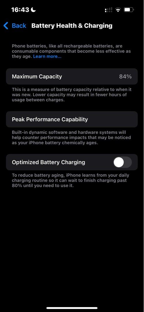 iphone 13 openline (Category: iPhone 13 Series) located in Bacoor. Submitted by solesprit (Listing ID 1465650436, Image 3). Description: for sale need upgrade bought this bnew with box 84% batt health .