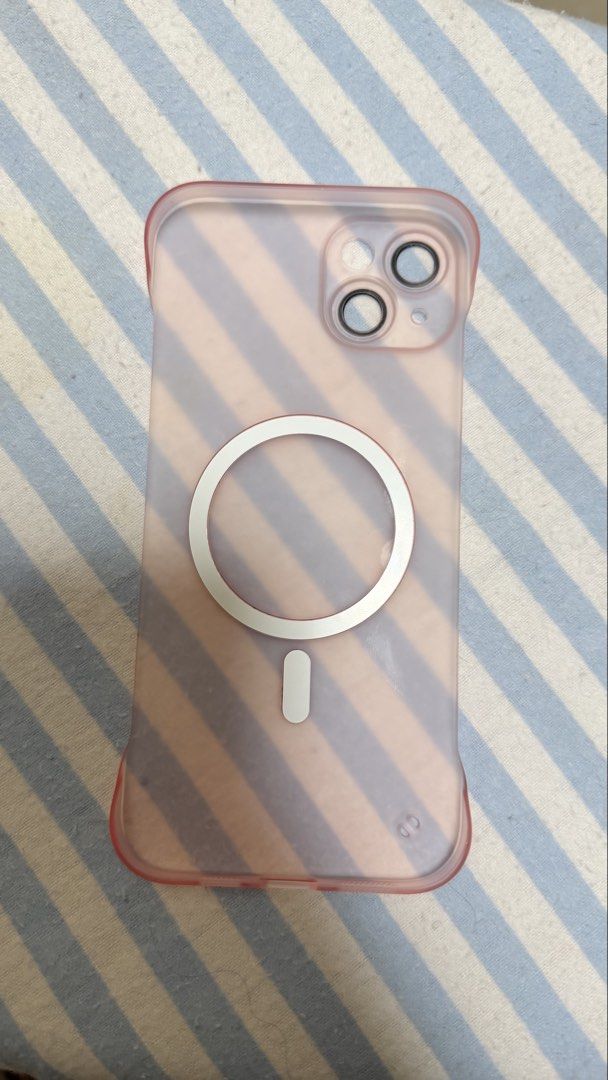 iPhone 14 Plus Matte Pink Case - Unused (Category: Cases & Sleeves) located in Valenzuela. Submitted by jam0816 (Listing ID 1465688713, Image 3). Description: 🔋 Built-in MagSafe ring 🩷 Smooth matte finish.