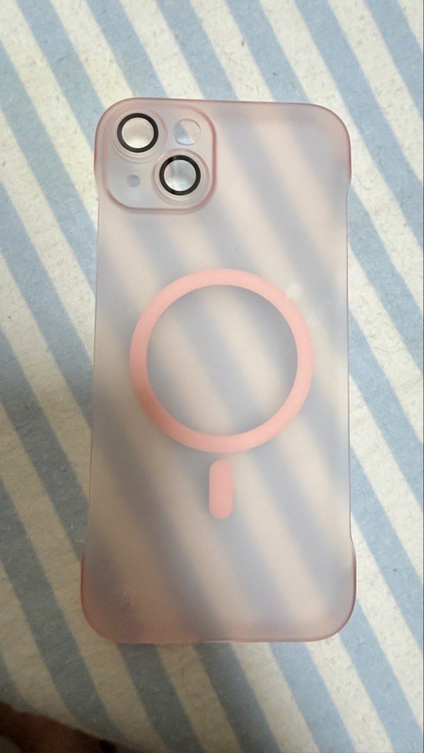 iPhone 14 Plus Matte Pink Case - Unused (Category: Cases & Sleeves) located in Valenzuela. Submitted by jam0816 (Listing ID 1465688713, Image 1). Description: 🔋 Built-in MagSafe ring 🩷 Smooth matte finish.