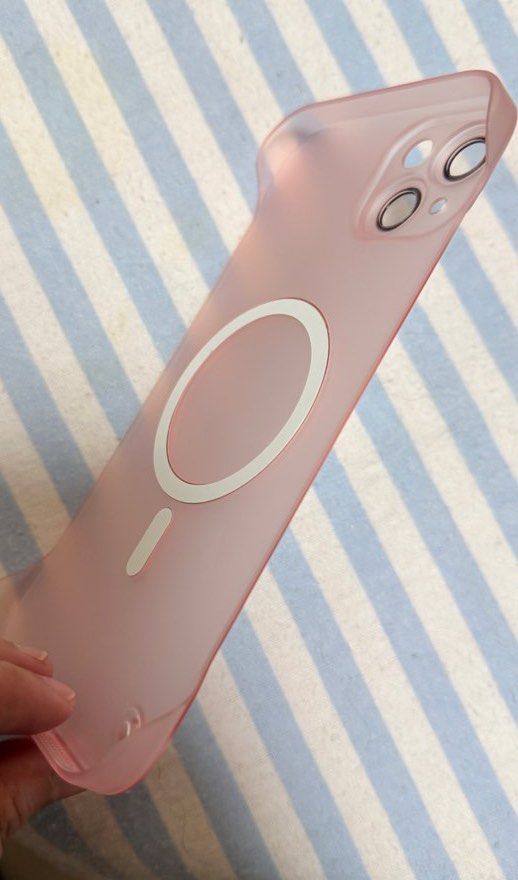 iPhone 14 Plus Matte Pink Case - Unused (Category: Cases & Sleeves) located in Valenzuela. Submitted by jam0816 (Listing ID 1465688713, Image 2). Description: 🔋 Built-in MagSafe ring 🩷 Smooth matte finish.