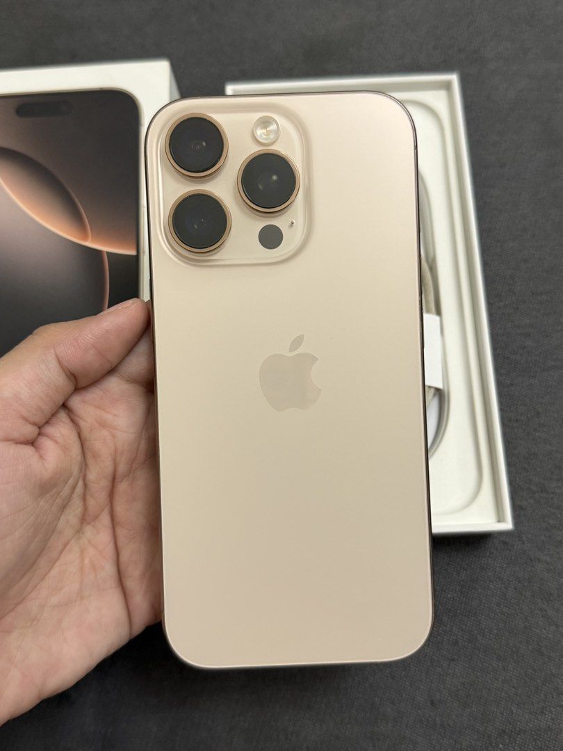 iPhone 16 PRO Desert Titanium 128 GB (Negotiable) (Category: iPhone 16 Series) located in Antipolo. Submitted by alxzaa (Listing ID 1465679349, Image 3). Description: iPhone 16 Pro Desert Titanium 128gb 89% Battery Health No dents or scratches (pwede sa maarte.) Complete with box, cord and original purchase receipt Open to all networks NTC sealed NO ISSUE or any history of repair Test all you want Reset upon meet up RFS: Upgrade Slightly Negotiab