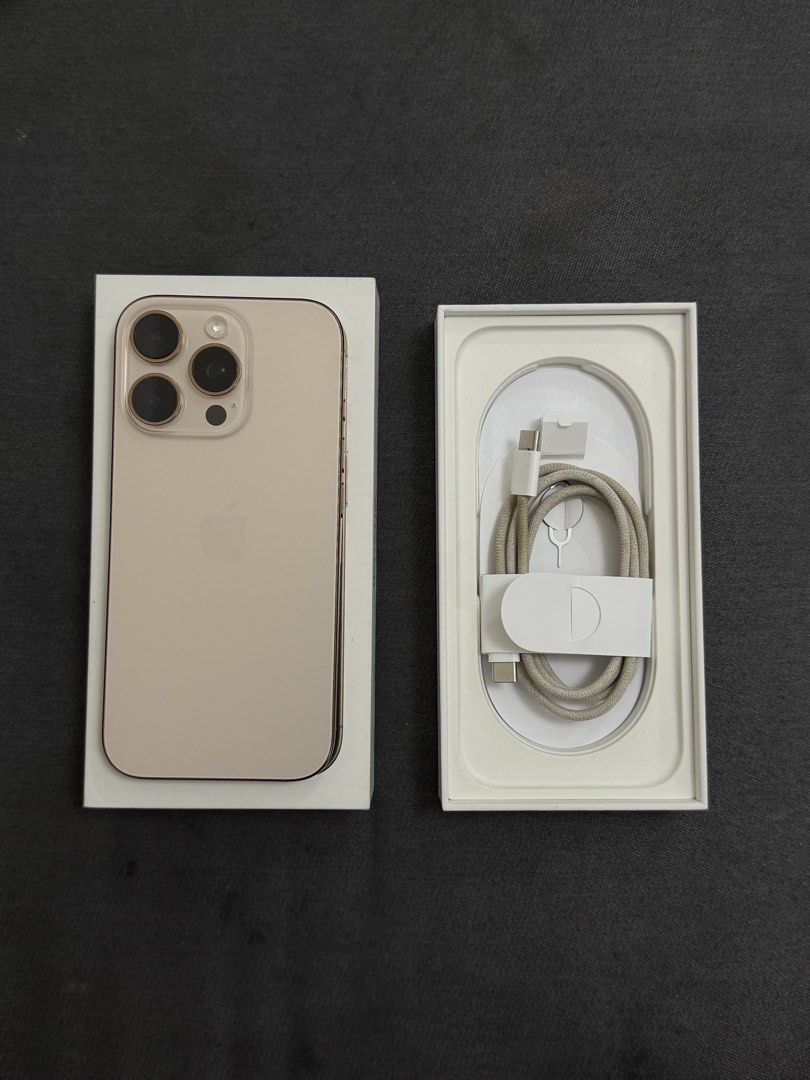 iPhone 16 PRO Desert Titanium 128 GB (Negotiable) (Category: iPhone 16 Series) located in Antipolo. Submitted by alxzaa (Listing ID 1465679349, Image 2). Description: iPhone 16 Pro Desert Titanium 128gb 89% Battery Health No dents or scratches (pwede sa maarte.) Complete with box, cord and original purchase receipt Open to all networks NTC sealed NO ISSUE or any history of repair Test all you want Reset upon meet up RFS: Upgrade Slightly Negotiab