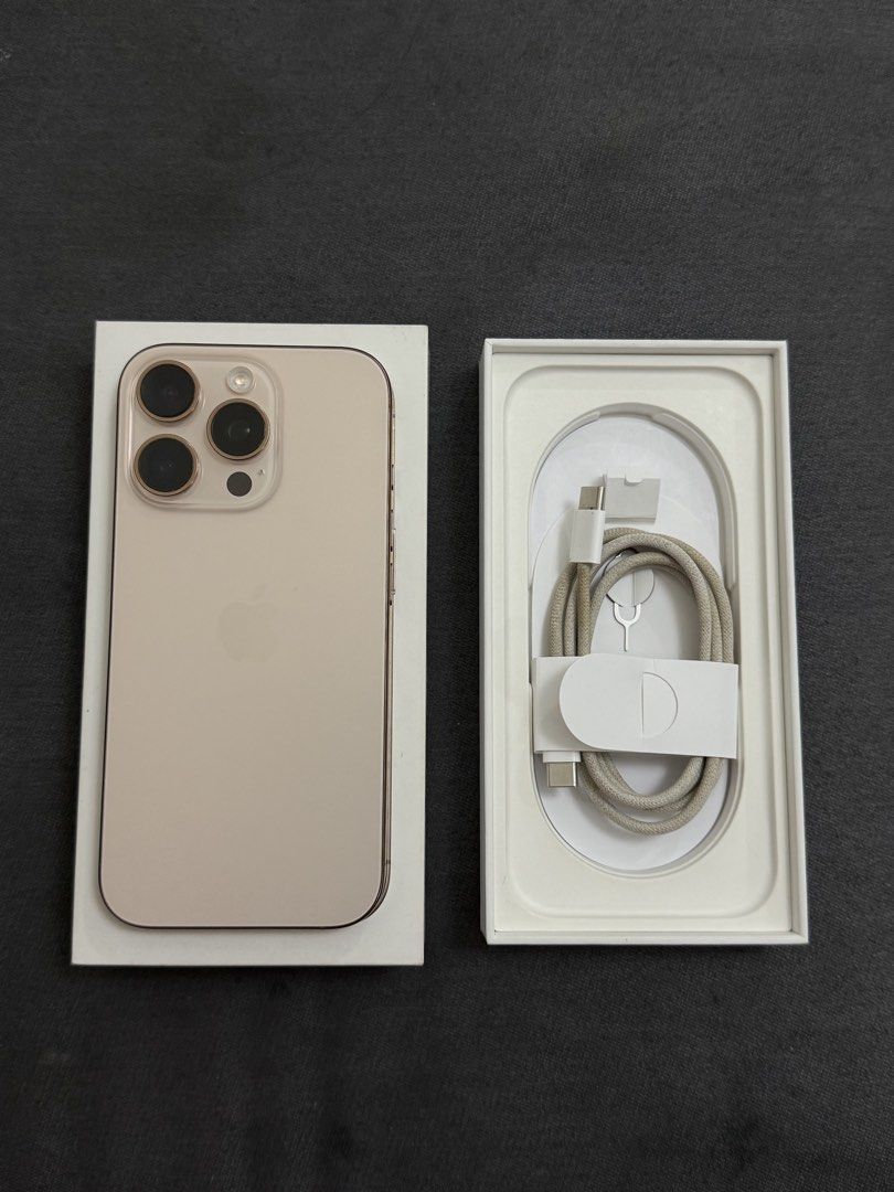iPhone 16 PRO Desert Titanium 128 GB (Negotiable) (Category: iPhone 16 Series) located in Antipolo. Submitted by alxzaa (Listing ID 1465679349, Image 1). Description: iPhone 16 Pro Desert Titanium 128gb 89% Battery Health No dents or scratches (pwede sa maarte.) Complete with box, cord and original purchase receipt Open to all networks NTC sealed NO ISSUE or any history of repair Test all you want Reset upon meet up RFS: Upgrade Slightly Negotiab