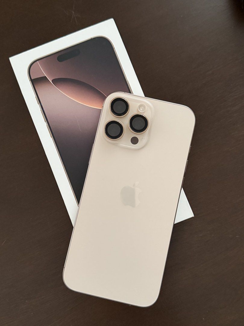 iPhone 16 Pro Max 512GB – Desert Titanium | Excellent Condition (Category: iPhone 16 Series) located in Taguig. Submitted by myclosetdetox.ph (Listing ID 1465586366, Image 1). Description: Selling my Apple iPhone 16 Pro Max 512GB in Desert Titanium Details: • Model: iPhone 16 Pro Max • Storage: 512GB • Color: Desert Titanium • Battery Health: 90% • Personal phone, very well taken care of • Always had tempered glass + premium military-grade protec