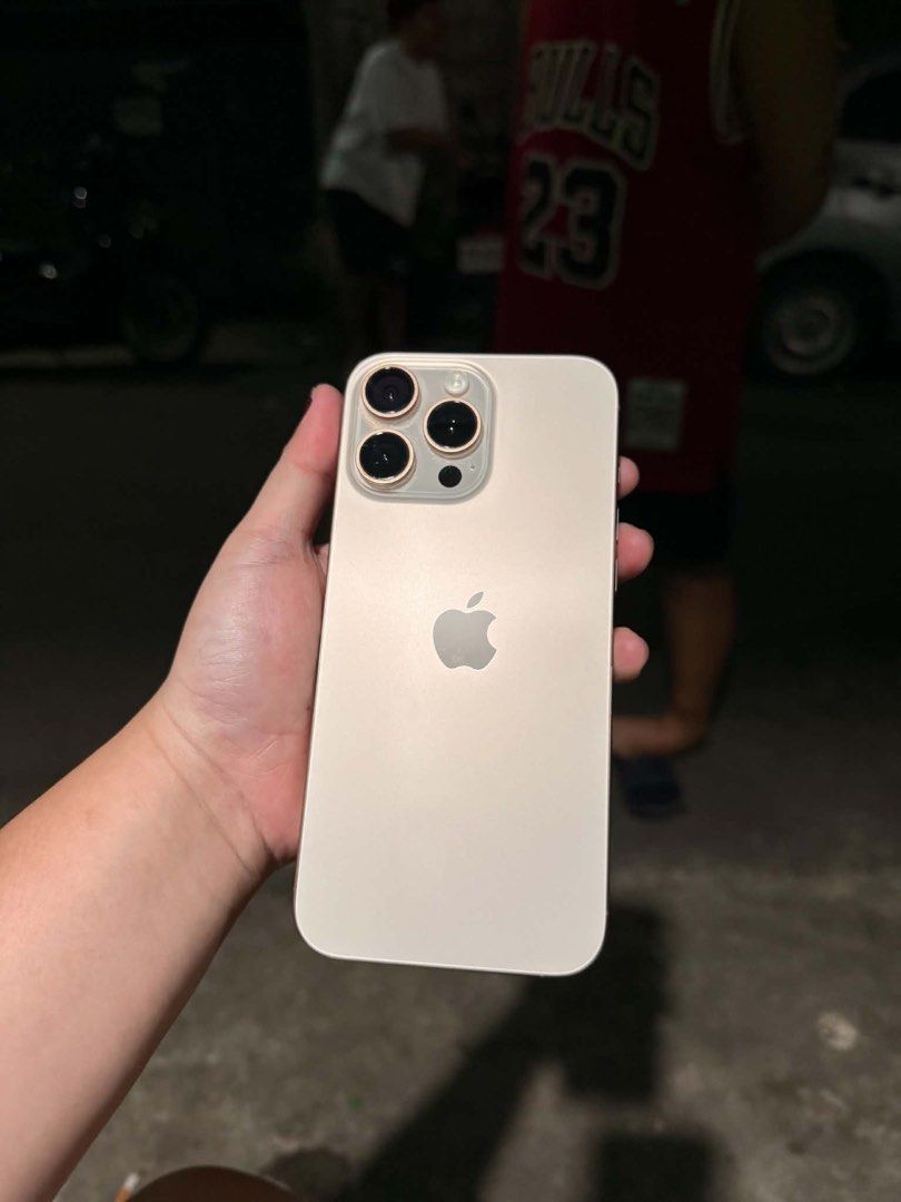 iPhone 16 Pro Max Dessert Titanium (Category: iPhone 16 Series) located in Manila. Submitted by cataquizchesca (Listing ID 1465687773, Image 1). Description: IPHONE 16 PROMAX 512GB DESSERT OPENLINE NTC APPROVED APPEARANCE GOOD AS NEW NO ISSUE/ NO DENTS/ NO SCRATCHES FIRST OWNER PWEDE SA MASELAN NO HISTORY OF REPAIR ALL ORIGINAL PARTS PERSONAL USED BATTERY HEALTH 91% CYCLE COUNT 609 ORIGINAL BOX AND CORD 📍taguig/ makati 🚚 meet up or pick up mo.