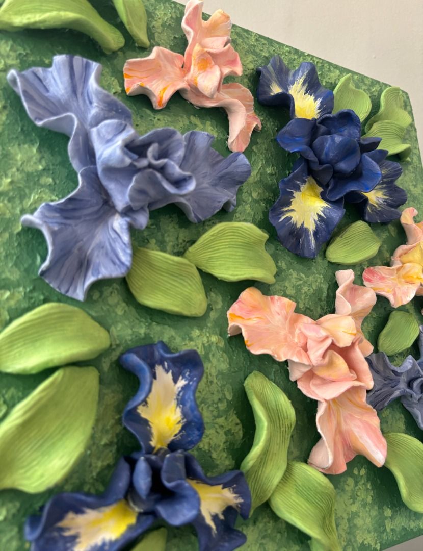 Irises Alive Sculpture Painting (Category: Wall Decor) located in Manila. Submitted by jamaymaart (Listing ID 1465679151, Image 3). Description: 🎨 ORIGINAL MIXED MEDIA SCULTURE PAINTING ✨ Original artwork 🖼️ Medium: Mixed Media on Canvas 📐 Size: 12 x 12 in. 💰 Price: ₱8000 📍 Location: Metro Manila A one-of-a-kind original painting created to bring beauty and character into your space. Perfect for your bedroom, living room, office, or as a mea