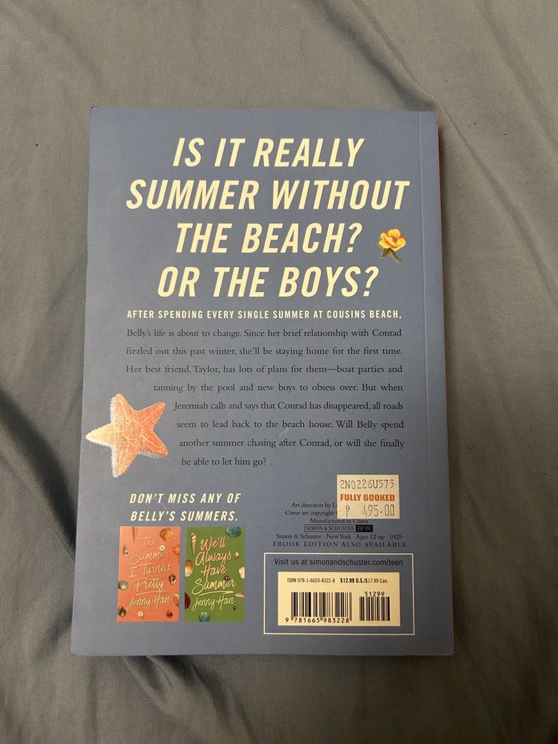 It's Not Summer Without You by Jenny Han paperback (Category: Storybooks) located in Hermosa. Submitted by dlwrlma00 (Listing ID 1465690849, Image 3). Description: 1 week old lol, have not used this and planning to sell cos my friend bought me another copy without telling me lol .