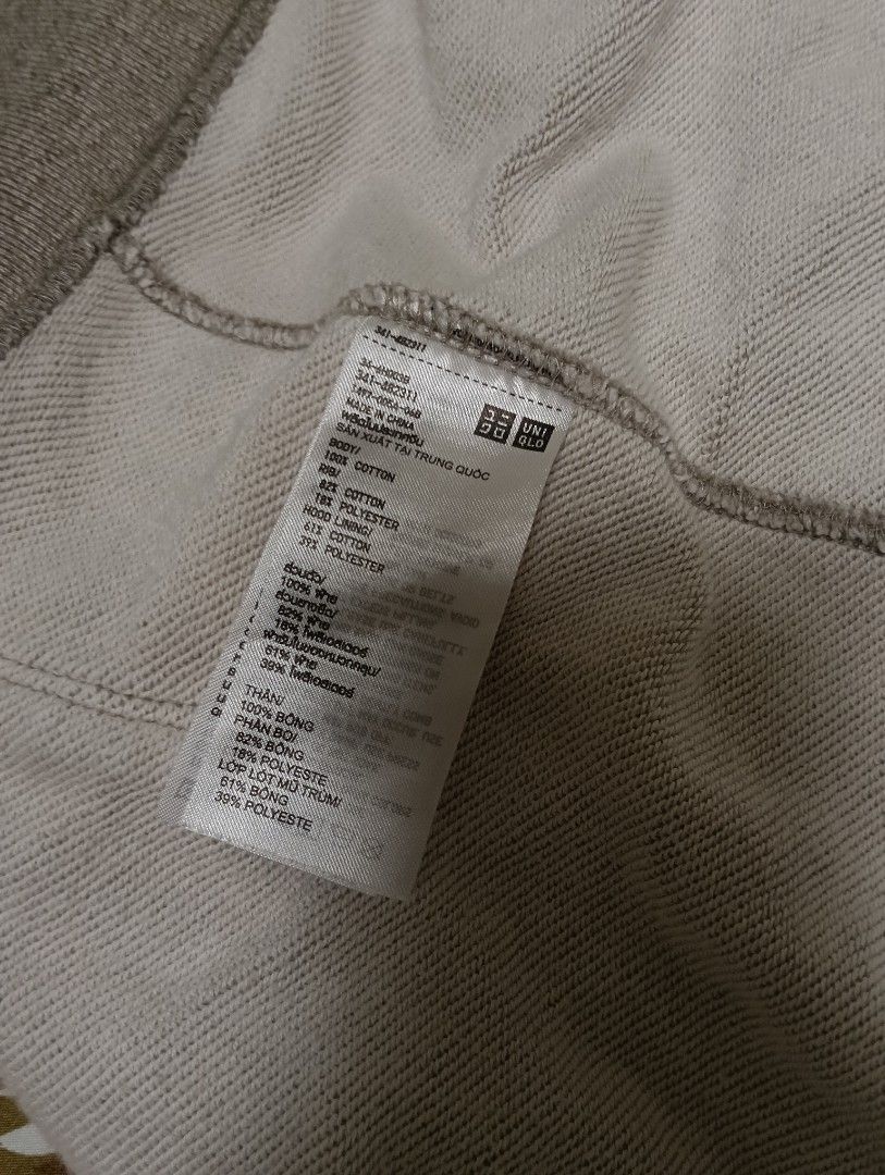 Jacket (Category: Coats, Jackets and Outerwear) located in Singapore. Submitted by flowerbit (Listing ID 1465614627, Image 4). Description: zip up hoodie with front pockets grey colour missing drawstring no deliveries chat to buy.