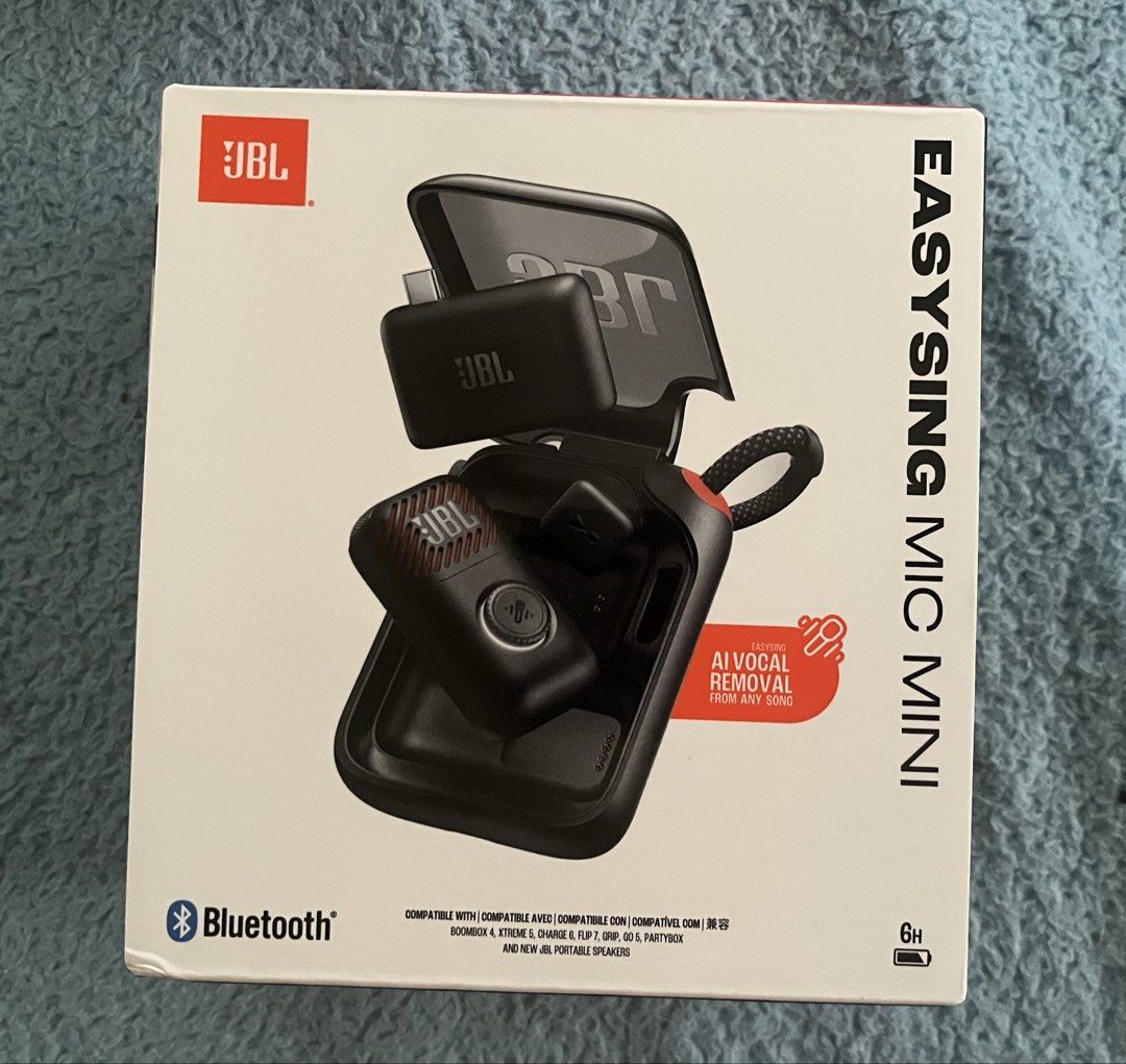 JBL Easy Sing Mic Mini (Category: Microphones) located in Davao. Submitted by 0411carts (Listing ID 1465624533, Image 1). Description: - still brand new, inopen ko lang to check and connect but unfortunately di pala siya compatible with my JBL Pulse 4 :( my fault for not checking ahead rin - this is still good as new, complete inclusions, price is nasa ₱8,000.