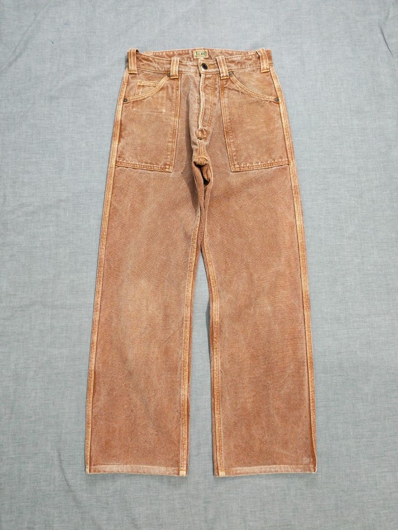 Jelado duck canvas cinch back work pants (Category: Trousers) located in Baguio. Submitted by used_clothing2600 (Listing ID 1465705125, Image 1). Description: Jelado duck canvas cinch back work pants size xs-29 verygood condition measurements waist 14.5 inches front rise 12 thigh 11.5 knee 10 inseam 28 length 39.5 leg opening 8.5 P 3,280.