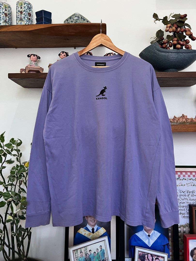 KANGOL LIGHT PURPLE LONG SLEEVE (UNISEX) (Category: Tshirts & Polo Shirts ) located in Solano. Submitted by aljoners (Listing ID 1465619864, Image 1). Description: Size: L Width: 22.5 Length: 28.5 Color rate: 9.5/10 Condition: 10/10 Issue/s: None - Japan made “Color may vary due to lighting”.