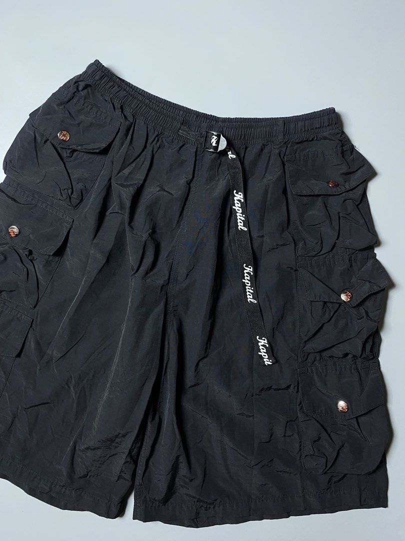 Kapital Ripstop Nam Shorts (Category: Shorts) located in Makati City. Submitted by earnx_ (Listing ID 1465629087, Image 2). Description: Kapital Ripstop Nam Shorts - Featuring multi pocket design - Size 2 on tag - Dimension is 26x20 (Hem 12.5) (LO 12) - Stretachble waist with garter - Excellent to Asnew condition.