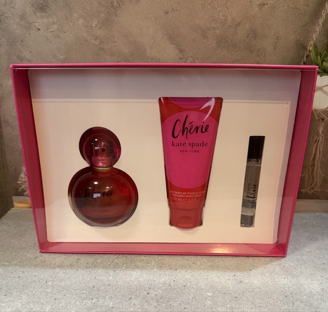 Kate Spade Cherie Set (Category: Fragrance & Deodorants) located in Paranaque City. Submitted by oommggg (Listing ID 1465595547, Image 2). Description: 100% Original Paranaque Area If nagdududa wag bumili..